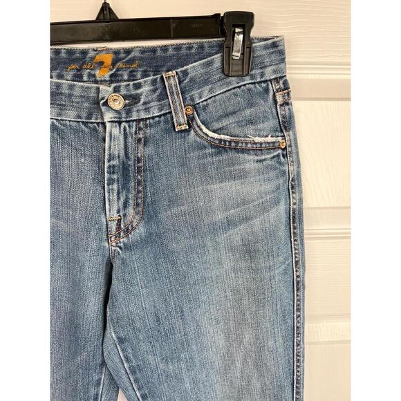 7 For All Mankind The A Pocket Blue Denim Bootcut 5 Pocket Design Size 29 - Picture 6 of 16